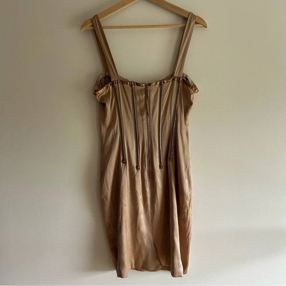 Vintage Dolce & Gabbana F/W 2007 Silver Zipper Dress sz 46 - Picture 11 of 16